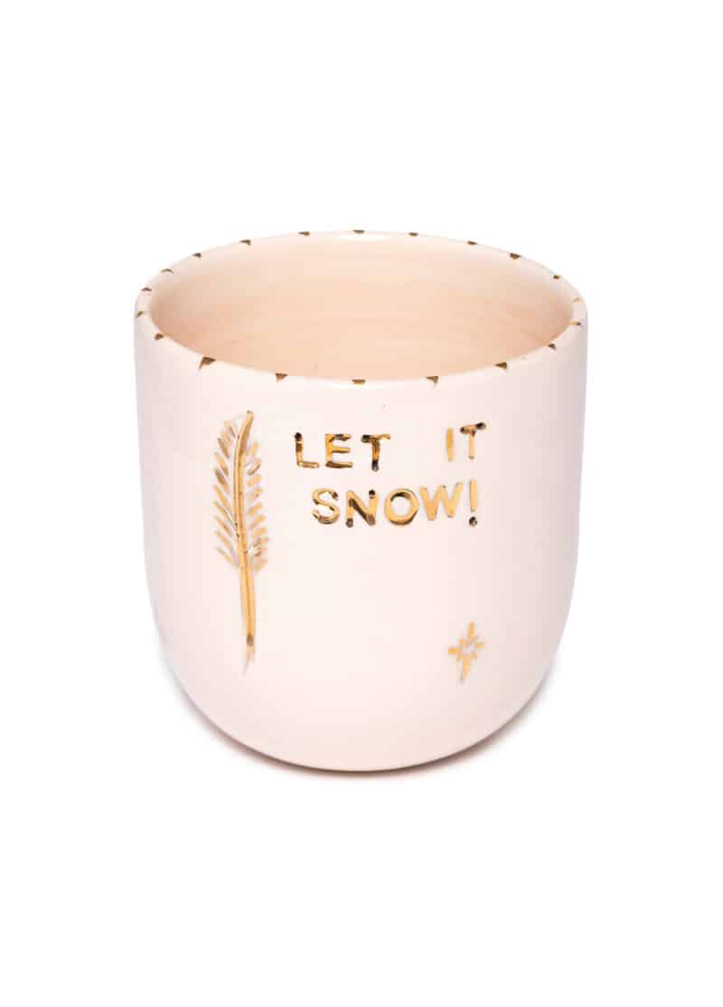 (Özel Hediye Kutulu) Xmas Let It Snow Handmade Seramik Mood Mug