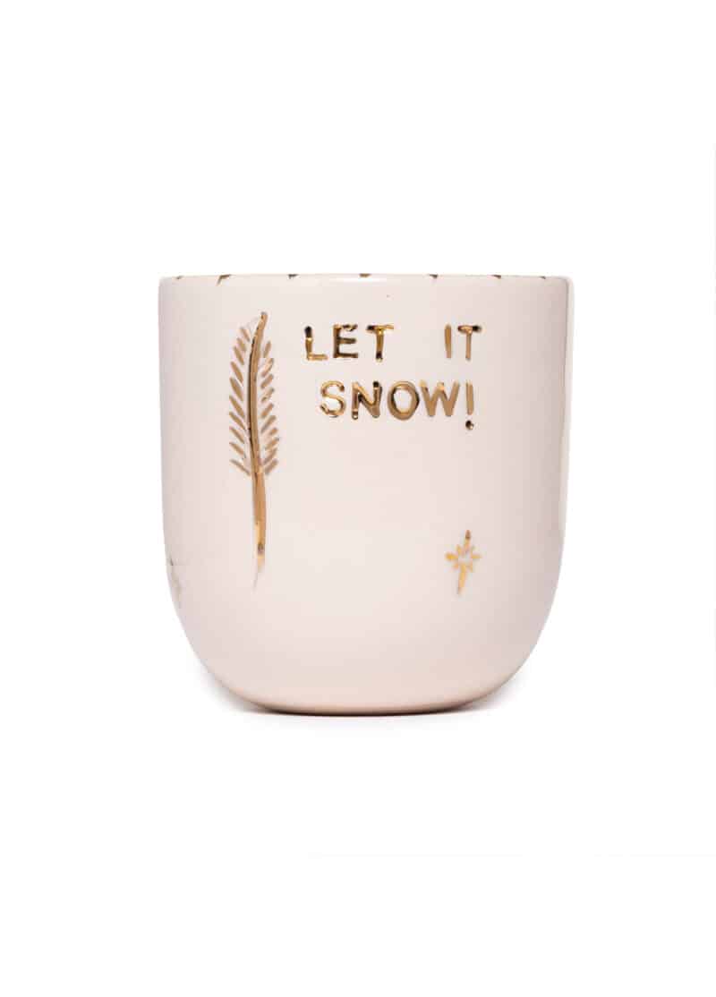 (Özel Hediye Kutulu) Xmas Let It Snow Handmade Seramik Mood Mug - Görsel 2