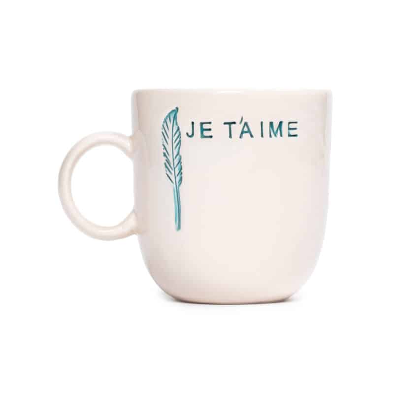 Je t'aime Kulplu Deniz Yeşili Mug - L'AMOUR PARIS - Görsel 2