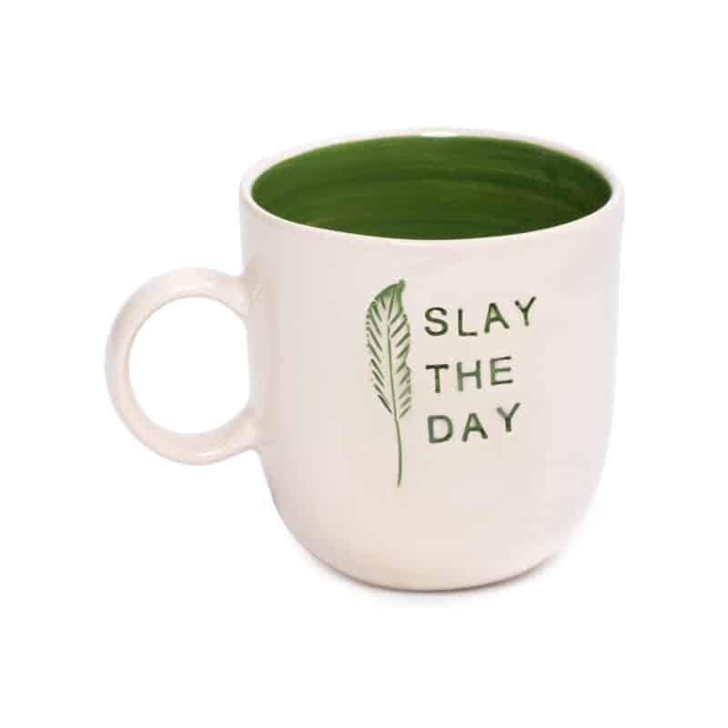 Slay The Day Kulplu Çam Yeşili Mug - L'AMOUR PARIS