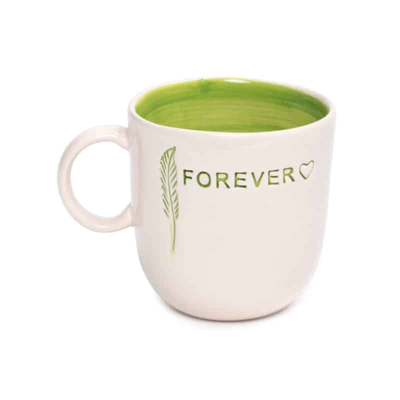 FOREVER LOVE Kulplu Yeşil Mug - L'AMOUR PARIS