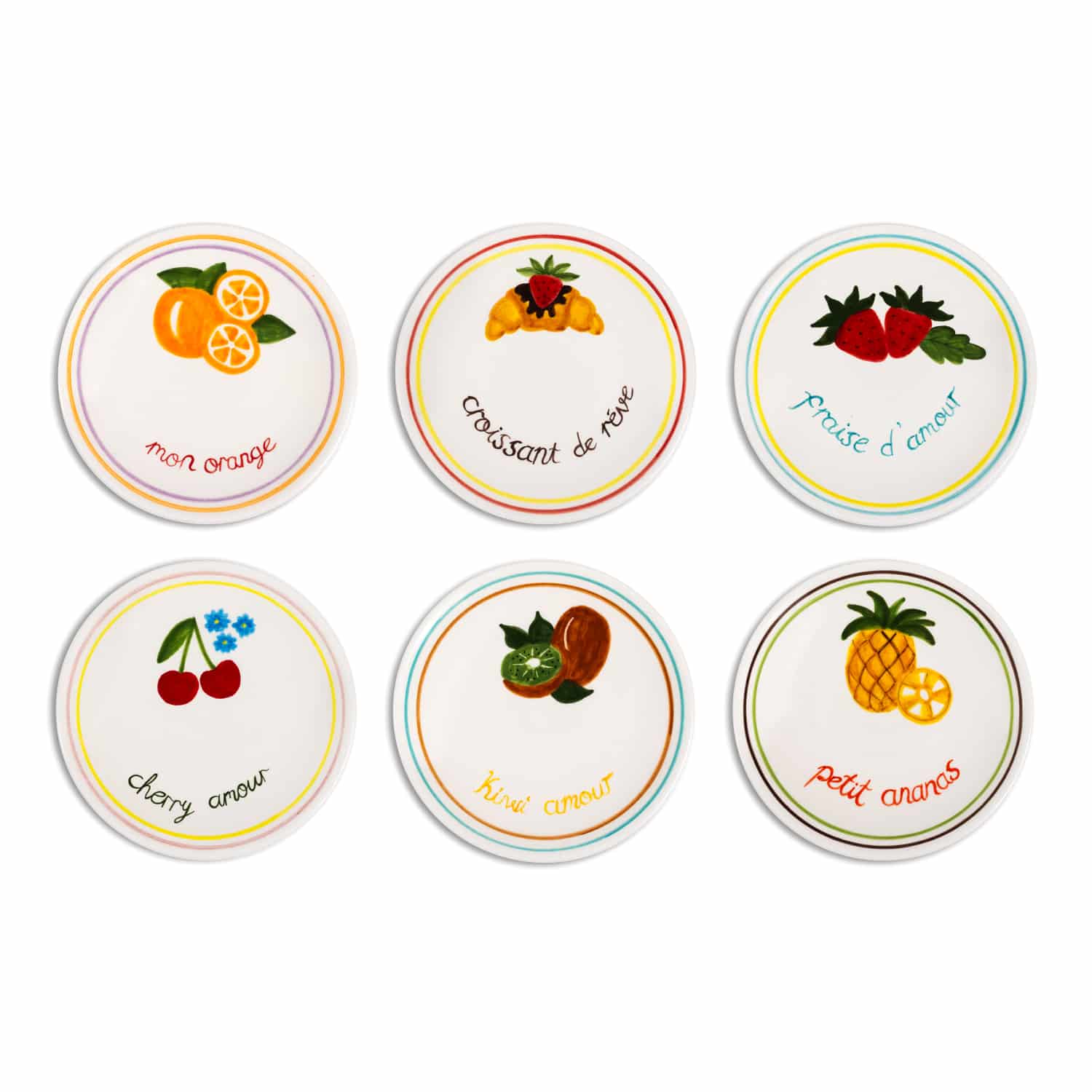 Petite Collection 6'lı Tatlı Tabağı Seti 18 cm
